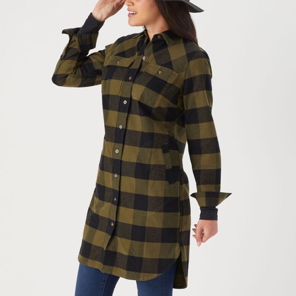 Women’s Duluth Trading Co Folkflore Flannel Duster size L